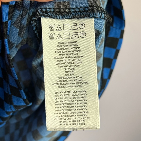 Blue and black checked blouse - Picture 6 of 7